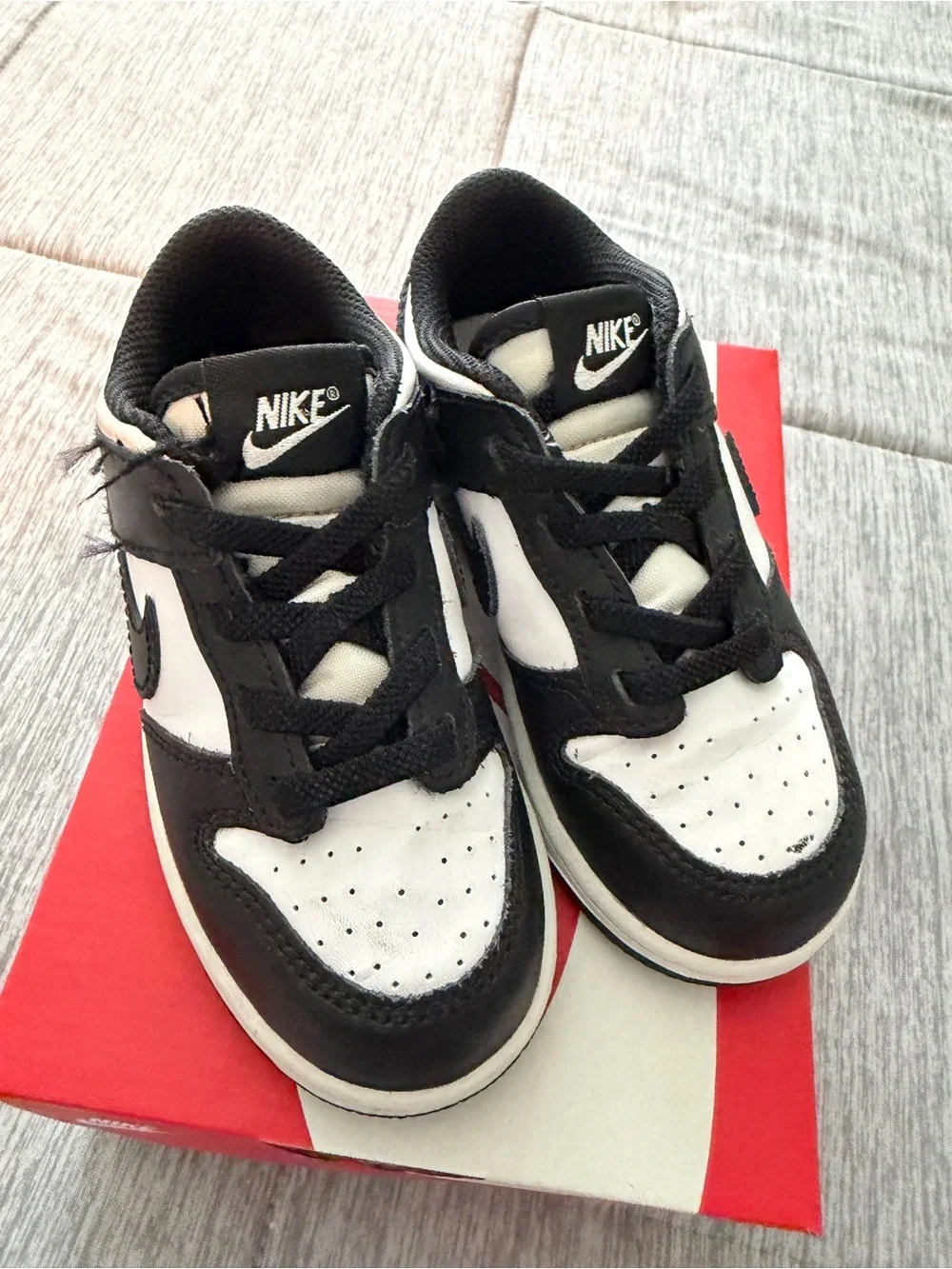 Nike Kids Dunk Black and White Low-Top Sneakers